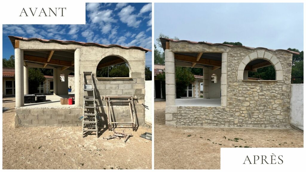 manade arlesienne imitation pierre facade enduit chaux camargue