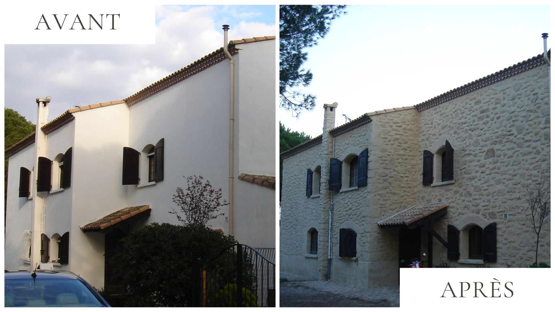 renovation de facade exterieur imitation pierre