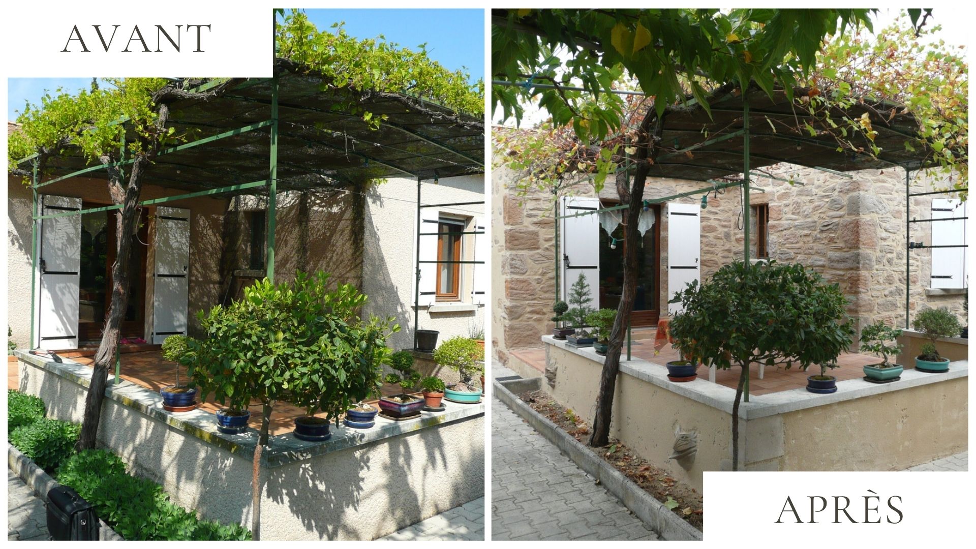 renovation facade enduit effet pierre provence