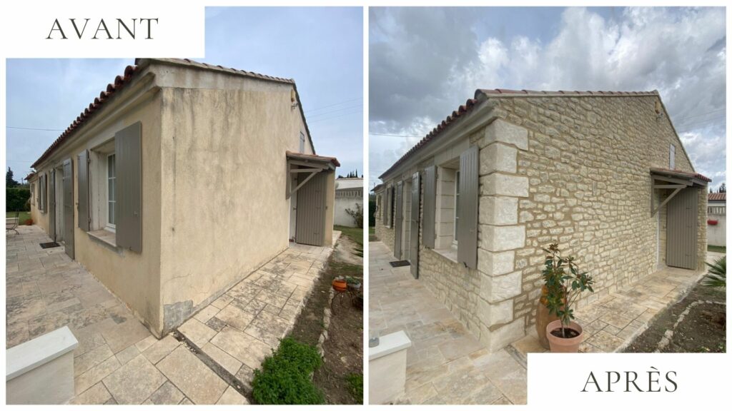 renovation mas arles imitation pierre style provencal