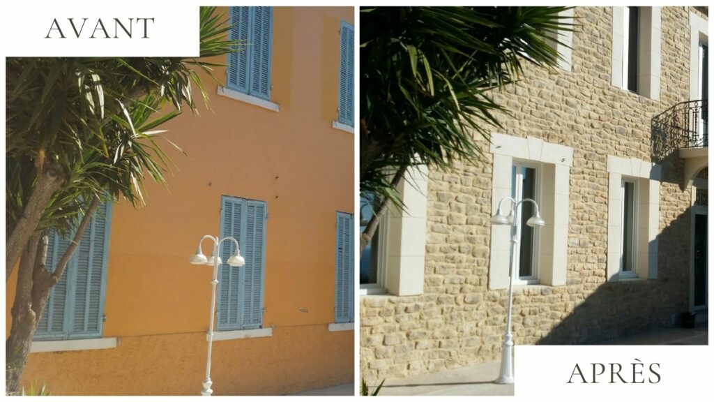 restaurant la ciotat facade imitation pierre